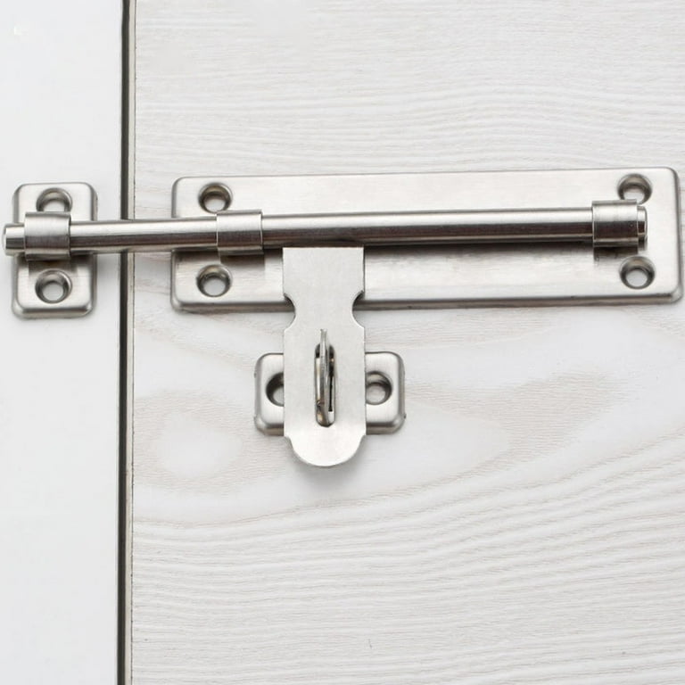 DOMETOUR Door Security Slide Latch Lock, Keyless Entry Door Lock, Thickened  Stainless Steel Sliding Door Lock, Easy to Install Gate, Slide Latch Lock