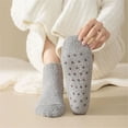 thumbnail image 5 of 5 Pairs Women's Fuzzy Socks with Non-Slip Grips, Soft Fluffy Slipper Ankle Socks for Winter Warmth, Home Sleep & Hospital Use, 5 of 7