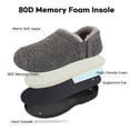 thumbnail image 6 of LongBay Men's Cozy Memory Foam Slippers Comfy Fuzzy Plush Lining House Shoes Indoor Outdoor, 6 of 6
