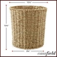 thumbnail image 3 of Casafield Seagrass Waste Basket - Natural, Woven Trash Can for Garbage in the Bathroom, Bedroom, Laundry Room, Home Office, 3 of 7