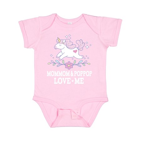 

Inktastic MomMom and PopPop Love Me Unicorn Gift Baby Girl Bodysuit