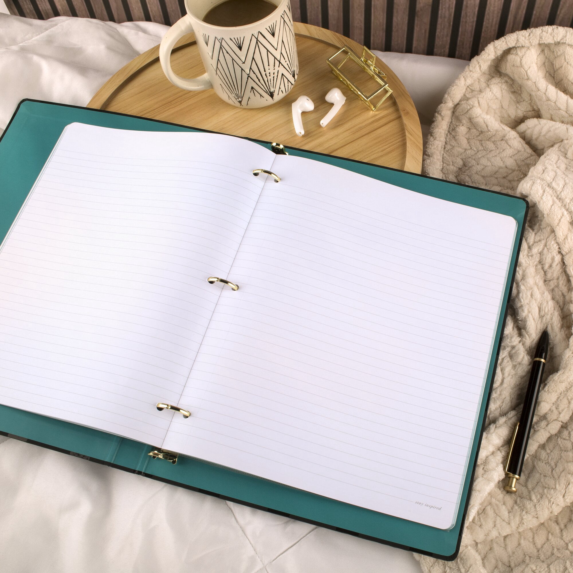 West Village by Mead 3-Ring Binder with Notebook Black Large 934 x 12 12 - West