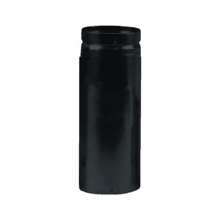 3'' x 12'' Adjustable Length Selkirk VP Pellet Vent Pipe - Black - 3VP-EZAJ12B