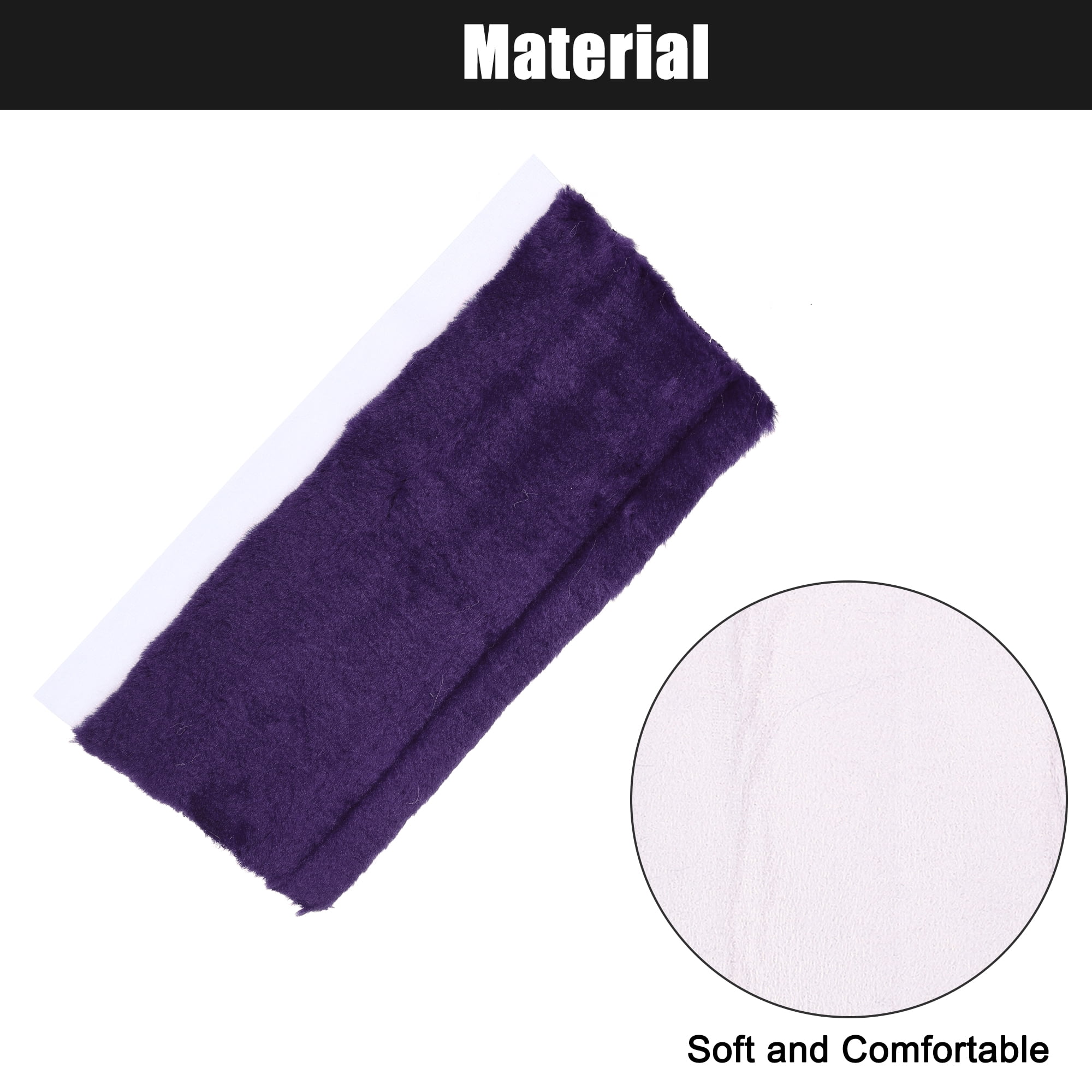 Unique Bargains 4 Pcs Plush Car Seat Belt Protector Pads Purple