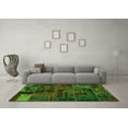 thumbnail image 3 of Ahgly Company Indoor Rectangle Oriental Green Modern Area Rugs, 7' x 9', 3 of 4
