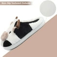 thumbnail image 4 of Gustave Fuzzy House Slippers for Women Men Cute Cow Soft Fluffy Slipper Slides Non-Slip Winter Warm Cozy Cartoon Animal Plush Home Shoes for Indoor Outdoor, 4 of 7