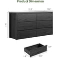 thumbnail image 2 of Commode à 6 Tiroirs pour Chambre, Grand Commode en Bois Sans Poignées, Grande Armoire de Rangement Moderne pour Salon, Couloir Entrée, 2 of 7