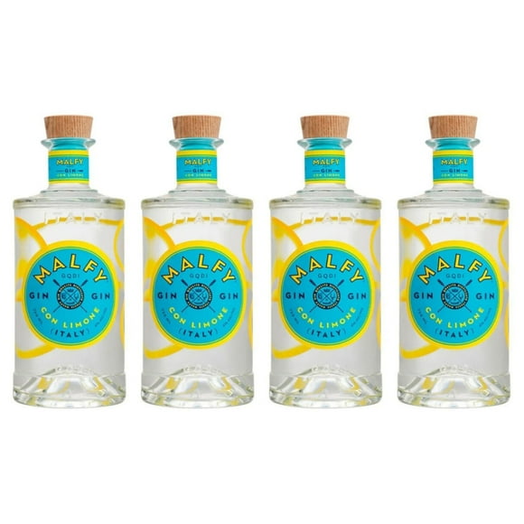 Pack de 4 Ginebra Malfy Con Limone 750 ml Genérico Con Limone