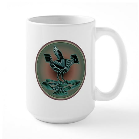 

CafePress - Mimbres Teal Quail Large Mug - 15 oz Ceramic Large Mug