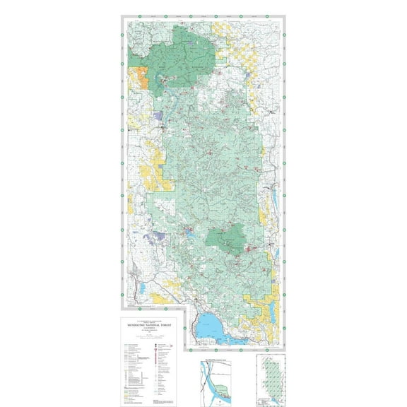 Wall Art Impressions 24x46in Photographic Quality Poster Road Map - Gentry Off Road - California - Mendocino National Forest - Stony Ford OHV - By whokrz