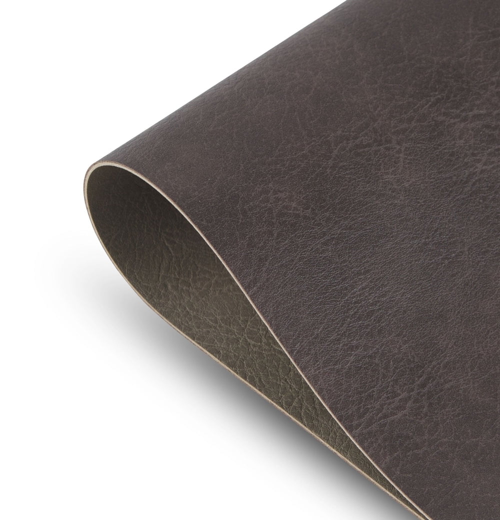 Ala Carte by Dainty Home Florence Solid Textured Faux Leather Placemats – Set of 4, Reversible, Non-Slip, Washable, Heat & Tear Resistant – 12x18 in Dining Table Mats