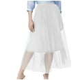 thumbnail image 4 of Women Flowy Fairy Skirt High Waisted Skirts Trendy Tulle Skirts Sheer Mesh Clothing, 4 of 6