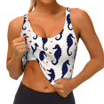 thumbnail image 4 of Lsque Seahorses and Hearts Printed Women'S Sports Bra, Compression, Moisture Wicking, High-Impact Sports Bra For Women,Supportive sports bra-X-Large, 4 of 9