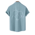 thumbnail image 4 of NuoCaiYun Men'S Shirts Casual Short Sleeve Button Down Shirt Beach Vacation Summer Turndown Collar Tops with Pocket, 4 of 6