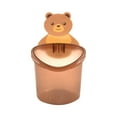 thumbnail image 1 of Adorable Bear Hug No Drill Wall Mounted Toothbrush Holder with Toothpaste Shelf Bathroom Organizer Drying Rack, 1 of 4