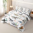 thumbnail image 3 of meiyoeat Kawaii Shark Twin Quilt Set For Kids,Colorful Ocean Animal Theme Twin Coverlet Set For Boys,2pcs, 3 of 7