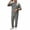 Gray, variant on Mens 2 Piece Outfits Textured Crew Neck Top & Straight Sweatpants Set Elastic Waist Loose Daily Smart Loungewear Suit