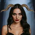 thumbnail image 2 of Horns Headband Gothic Red Large Demon Sheep Horn Hairband Cosplay Hair Hair Accessories for Women Halloween Masquerade Party Dress Up Supplies, 2 of 4