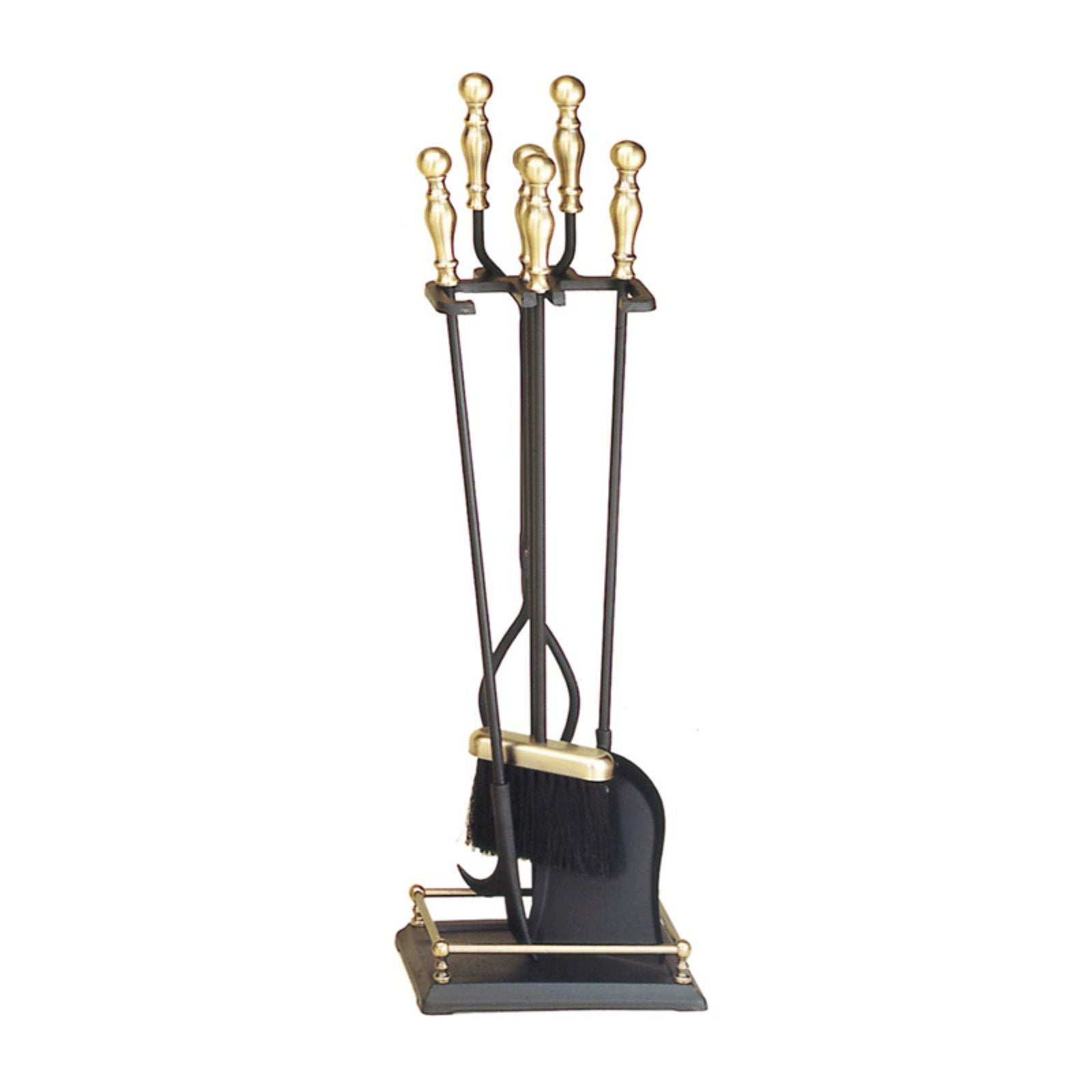 Minuteman International Antique Brass and Black 4 pc. Fireplace Tool