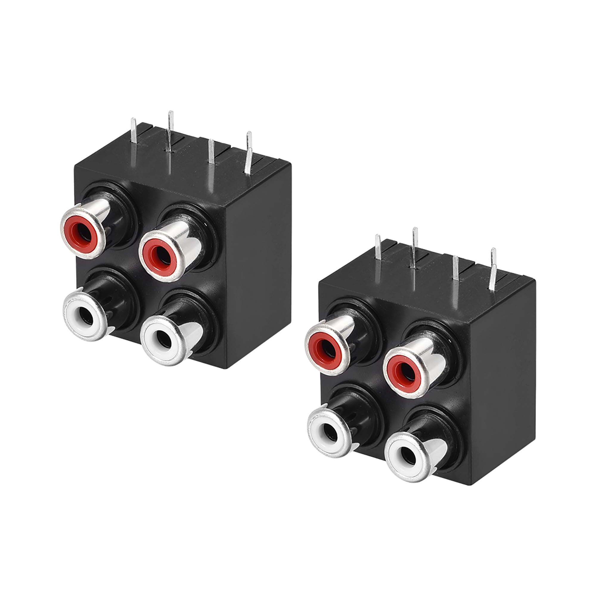 AV Concentric Outlet 4 RCA Female Jack 6 Pin Connector Socket Panel