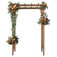 thumbnail image 4 of Beautiful & Practical Dark Brown Fir Wood Flat-Top Garden Arch (152x60x215cm) - Sturdy Outdoor Archway for Climbing Plants, Entryways, Patios & Backyards, 4 of 16