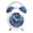 🥝 Blue_Hot#327, variant on Retro Metal Twin Bell Clock Silent Non Ticking • Loud Bedside Clock • Soft Night Light • Heavy Sleeper Analog Desk Table Clock Adults