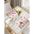 thumbnail image 5 of Tulips Spring Floral Placemats Set of 6, Pink Plaid Flowers Butterfly Pastoral Placemats for Dining Table, Place Mats for Kitchen Tabletop, Waterproof Wipeable Dining Table Mats Set, 5 of 9