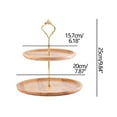 thumbnail image 2 of Kyusrd Storage and Organization Items!Wooden Fruit Tray Double-Layer Cake Display Stand Dessert Stand Cake Dessert Table Decorative (Color : Wood Colour), 2 of 8