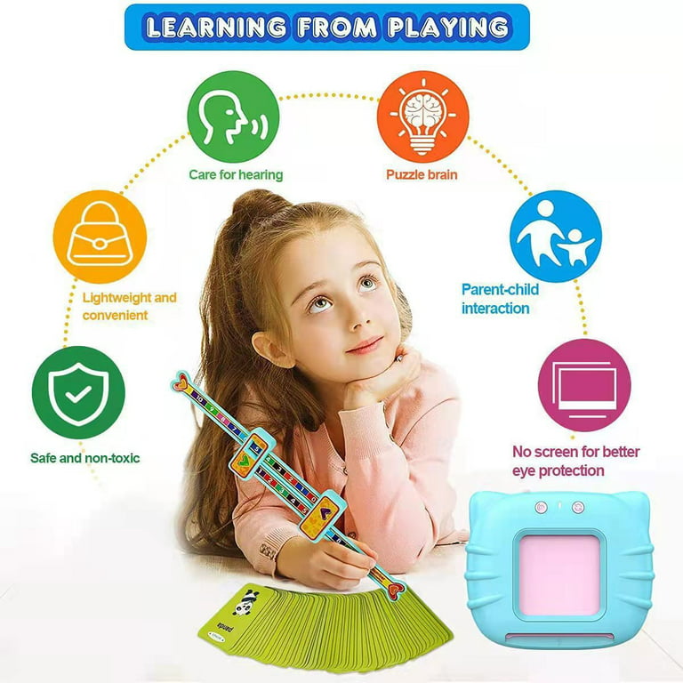 APODESS Talking Flash Cards Learning Toys for 2-6 Year Old Kids