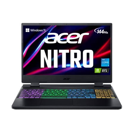 Acer Nitro 5 AN515-58-527S Gaming Laptop | Intel Core i5-12500H | NVIDIA GeForce RTX 3060 Laptop GPU | 15.6" FHD 144Hz IPS Display | 16GB DDR4 | 512GB PCIe Gen 4 SSD | Killer Wi-Fi 6 | RGB Keyboard
