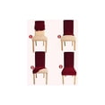 thumbnail image 3 of Chair Covers Slipcover Chair Cover Washable Softness for 4 PCs Elastic Installation Chair Protector, 3 of 4
