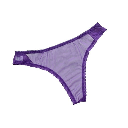 

Betiyuaoe Women Underwear Briefs Thong Transparent Low Breifs Full Waist Ultra Thin Panties