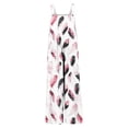 thumbnail image 6 of Byworldtasic Womens Jumpsuit Sleeveless Print Overalls Back Smocked High Waist Straight Leg One Piece with Pockets, 6 of 6