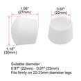 thumbnail image 2 of Rubber Leg Cap Pad Tips End Tip Cover Furniture Table Chair End Feet Floor Protector 22mm 7/8" Inner Dia 2pcs, 2 of 7