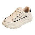 thumbnail image 2 of IUJSOY Sneakers for Women Lace up Thick Soled Non-Slip Walking Shoes Platform Casual Sports Shoes, 2 of 6