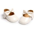 thumbnail image 4 of Baby Girls Ballet Dress Shoes - Mary Jane Soft Sole Sidebow Toddler Moccasins, 4 of 7