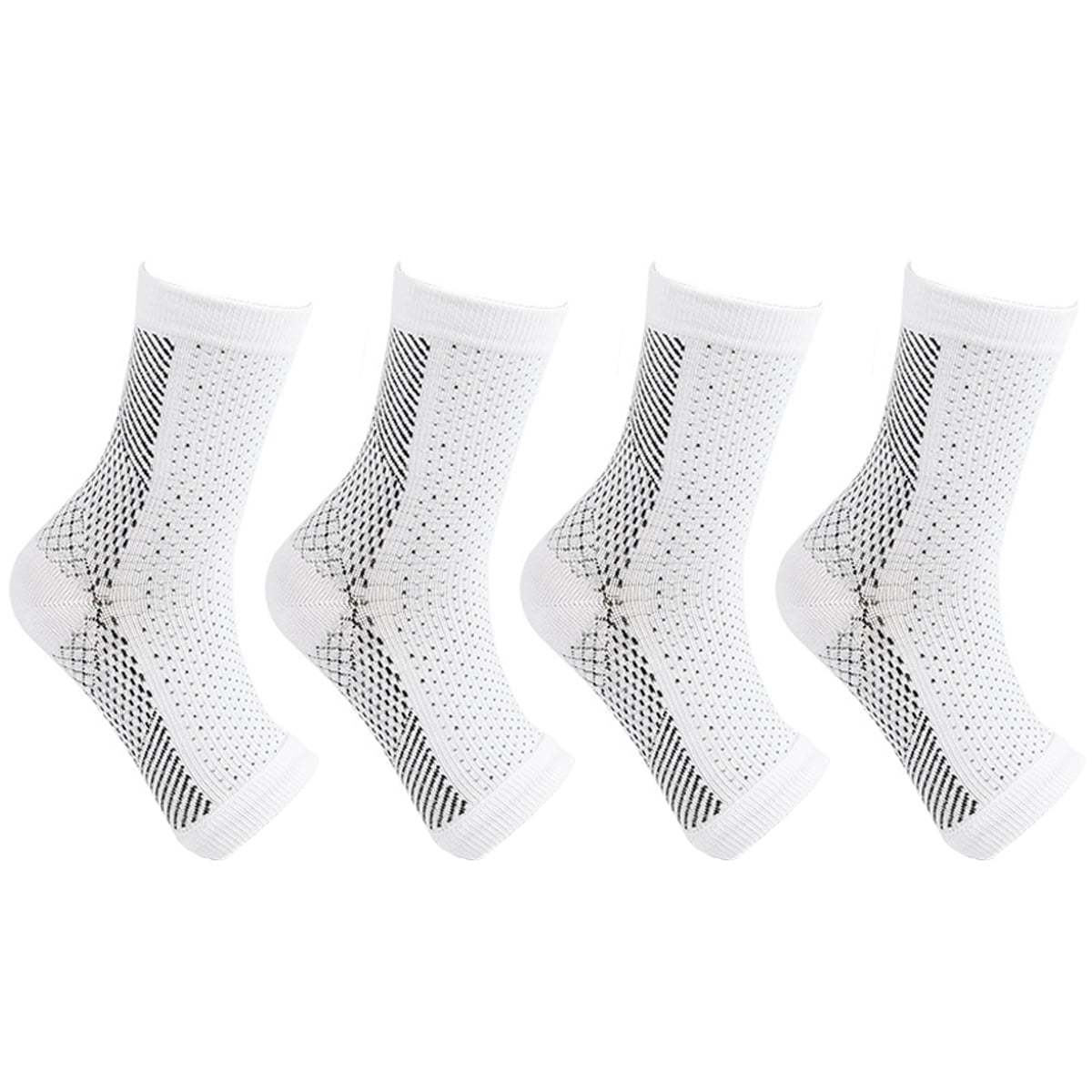 4Pairs Soothe Socks for Neuropathy Pain,Ankle Brace Compression Support ...