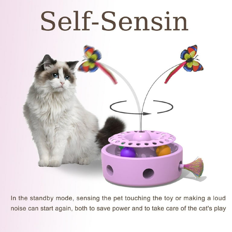 BreaDeep Cat Toys 3-in-1 Smart Interactive Electronic Kitten Toy