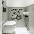 thumbnail image 2 of Hang Up Your Towel - Bathroom Rules Quotes Vinyl Wall Art Sticker Decal Home Bathroom Rest Room Comfort Room Rules Signage Ladies Gentlemen Toilet Room Wall Design ?Rules Reminders Size (40x24 inch), 2 of 3