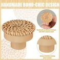 thumbnail image 2 of HEJULI 6 Pack Boho Rattan Dresser Knobs，Round Wooden Drawer Knobs Handmade Wicker Woven Decorative Pulls with 6 Pcs Screws, 2 of 7