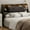 Black With Soft-pack, variant on Someet Queen Headboard with Storage, Bookcase Headboards with 2 USB & 2 Type-C Port & Power Outlets & LED Light, Durable and Sturdy, White