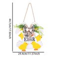 thumbnail image 3 of HOARBOEG Easter Sign Wooden Hanging Wreath Indoor Outdoor Spring Welcome Holiday Decorations For Home, 3 of 6