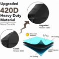 thumbnail image 3 of Grill cover Waterproof cover Windproof, tear-resistant cover with straps and storage bag (145x61x117cm)--, 3 of 5