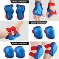 thumbnail image 2 of Kids Protective Gear Set Knee Pads for Kids 3-14 Years Toddler Knee and Elbow Pads with Wrist Guards 3 in 1 for Skating Cycling Bike Rollerblading Scooter-BLUERED, 2 of 8