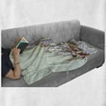 thumbnail image 6 of Christmas Soft Flannel Fleece Blanket, Noel in the City Xmas Background Yule Holiday Traditional Winter Scenery, Cozy Plush for Indoor and Outdoor Use, 50" x 70", Pale Green Lavender, by Ambesonne, 6 of 6
