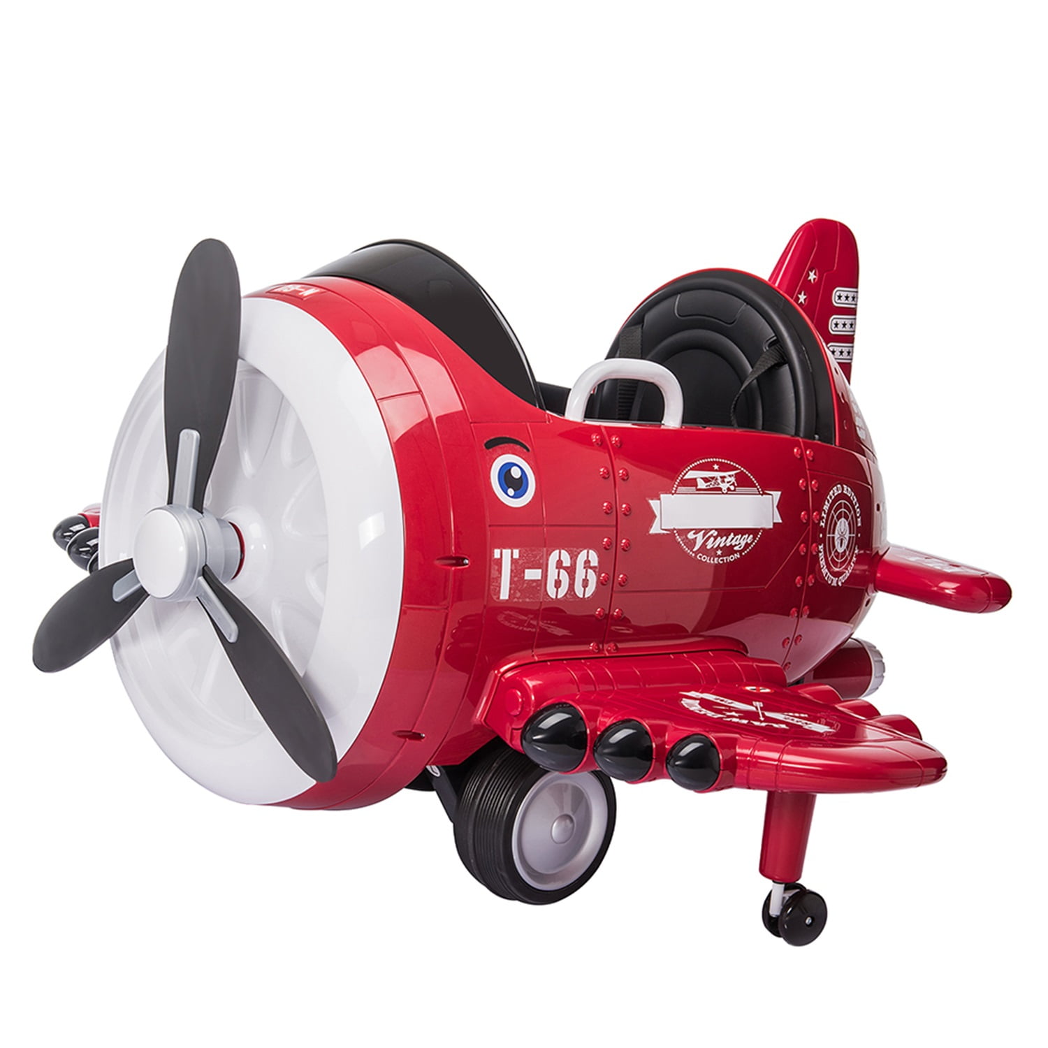 CIPACHO 12V Children's Electric Ride On Airplane, Car for Kids Vehicle with Bombing Sound, Joysticks Operation, FM Radio, Remote Control, Best Gift for Aged 3-8, Red CIPACHO 12V Children's Electric Ride On Airplane, Car for Kids Vehicle with Bombing Sound, Joysticks Operation, FM Radio, Remote Control, Best Gift for Aged 3-8, Red