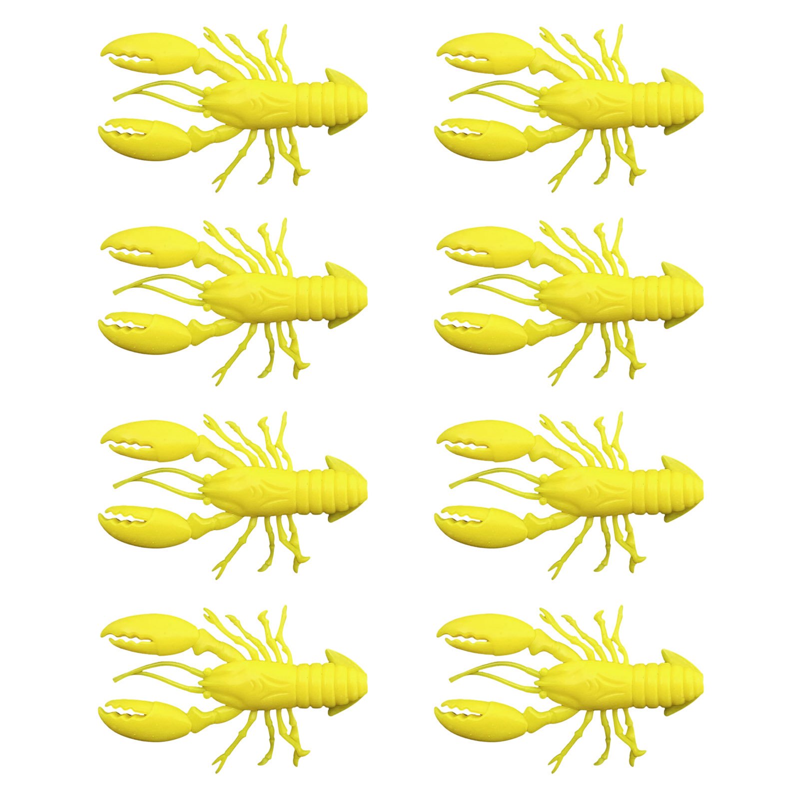 Rodiuiu 8Pcs Soft Baits Fishing Lures Realistic Looking Vivid Color Mini Size Portable Shrimp Fake Baits Artificial Lures