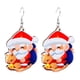 thumbnail image 1 of Árbol de Navidad Luces Pendientes de Madera Conjunto con Santa Claus Enano Muñeco de Nieve Colgantes, Aleación Acrílico Ligero Regalo de Fiesta para Mujeres, Niña, 1 of 4