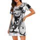 thumbnail image 1 of Disketp Capybara Riding Bicycle para Camisón Corto de Manga Corta para Mujeres, Camisón Cómodo con Escote Redondo, Bonito y Confortable, 1 of 6