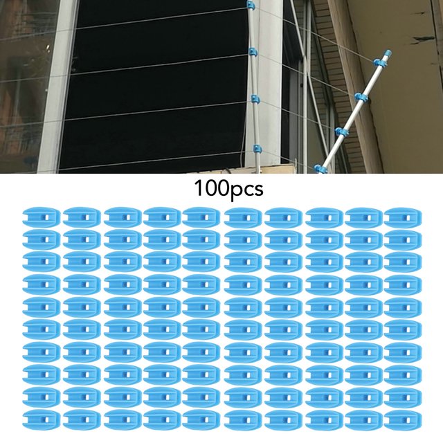 Isolant de Clôture Électrique Résistant aux Intempéries Tube ABS Forte Isolation pour Fil d'Acier 100 Pcs